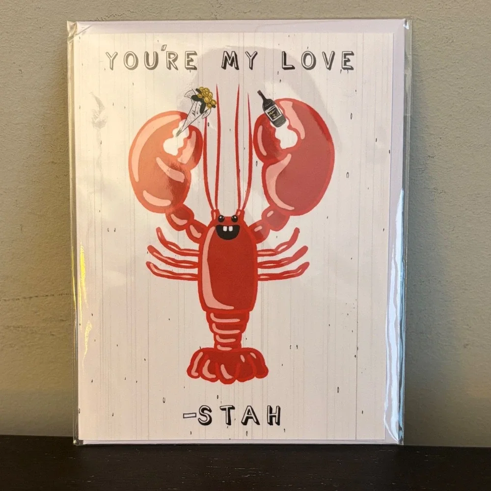 You're My Love-Stah | Ramus & Co | Lobster Greeting Card | NEW in Plastic